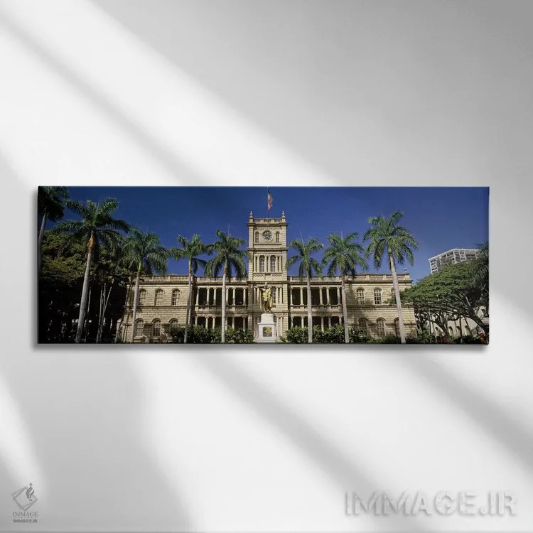 تابلو دکوراتیو Aliiolani Hale, Honolulu, Oahu, Honolulu County, Hawaii… اثر پانورامیک ایمجز - نمای روبهرو روی دیوار