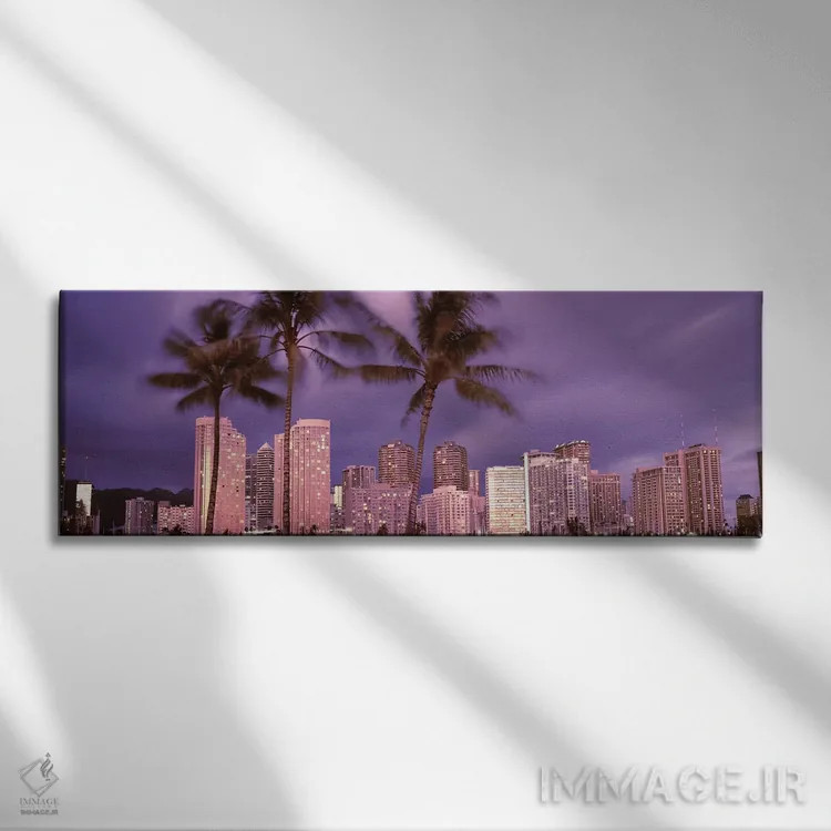 تابلو دکوراتیو Honolulu, Oahu, Honolulu County, Hawaii, USA 2010,ساختم… اثر پانورامیک ایمجز - نمای روبهرو روی دیوار