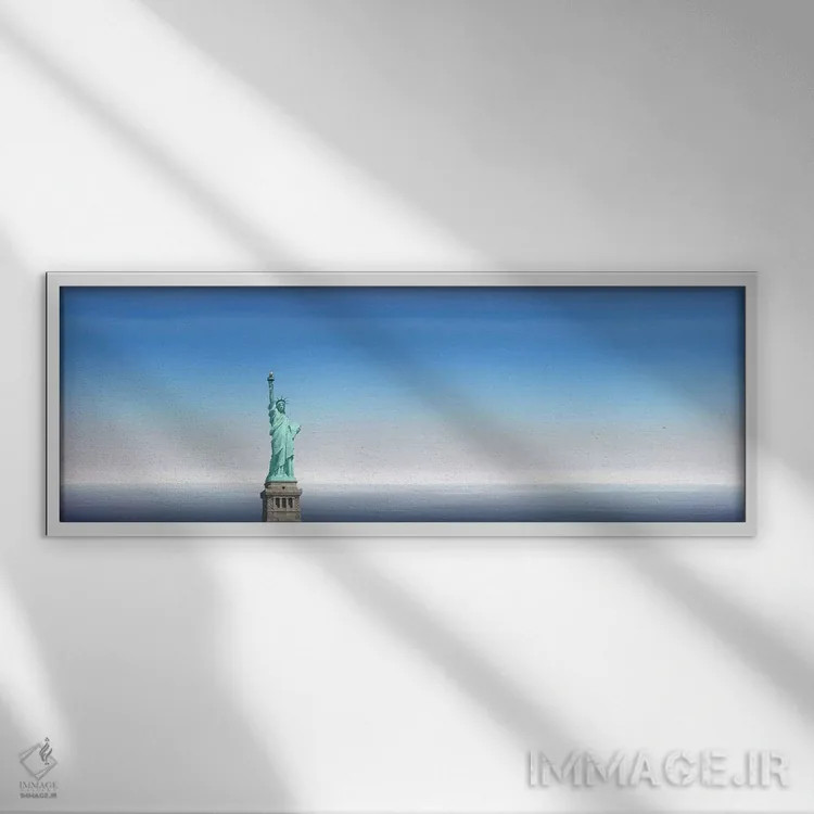 تابلو دکوراتیو Statue Of Liberty, Manhattan, New York City, New York S… اثر پانورامیک ایمجز - نمای قابدار سفید