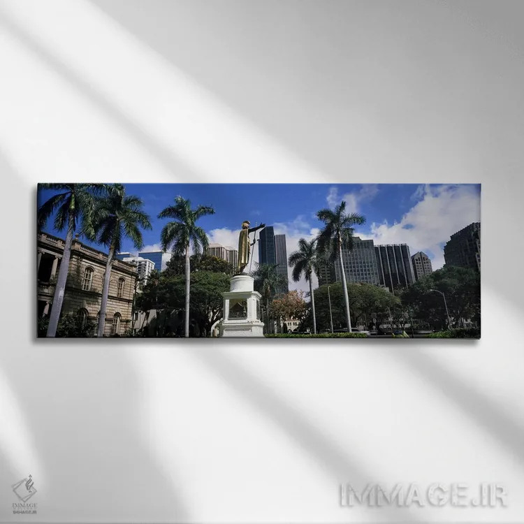 تابلو دکوراتیو Aliiolani Hale, Honolulu, Oahu, Honolulu County, Hawaii… اثر پانورامیک ایمجز - نمای روبهرو روی دیوار