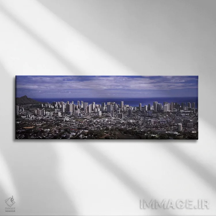 تابلو دکوراتیو Honolulu, Oahu, Honolulu County, Hawaii, USA 2010 #2,نم… اثر پانورامیک ایمجز - نمای روبهرو روی دیوار