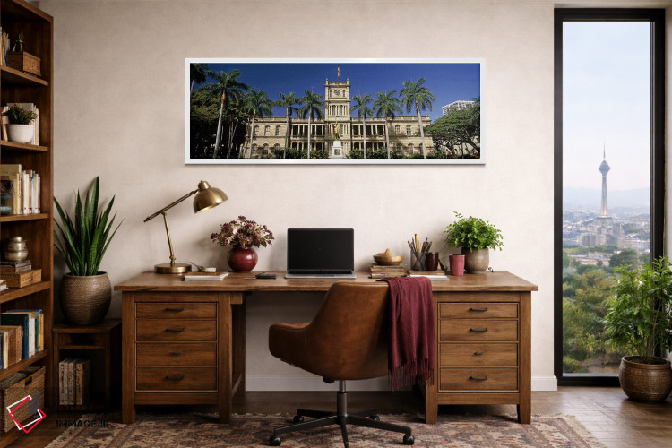 تابلو دکوراتیو Aliiolani Hale, Honolulu, Oahu, Honolulu County, Hawaii… اثر پانورامیک ایمجز - D1W