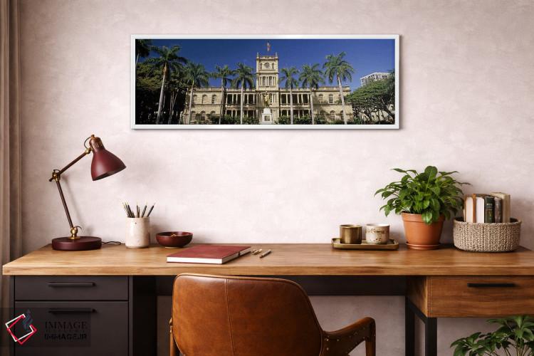 تابلو دکوراتیو Aliiolani Hale, Honolulu, Oahu, Honolulu County, Hawaii… اثر پانورامیک ایمجز - D3W