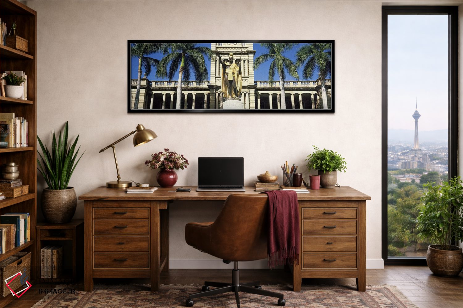 تابلو دکوراتیو Aliiolani Hale, Honolulu, Oahu, Honolulu County, Hawaii… اثر پانورامیک ایمجز - D2B