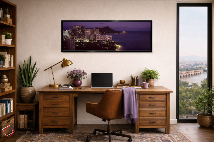تابلو دکوراتیو Honolulu, Oahu, Honolulu County, Hawaii, USA,ساختمان ها… اثر پانورامیک ایمجز - D2B