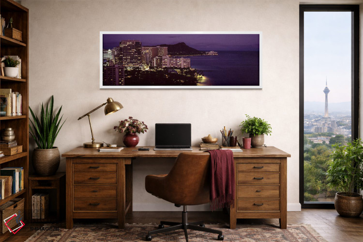 تابلو دکوراتیو Honolulu, Oahu, Honolulu County, Hawaii, USA,ساختمان ها… اثر پانورامیک ایمجز - D1W