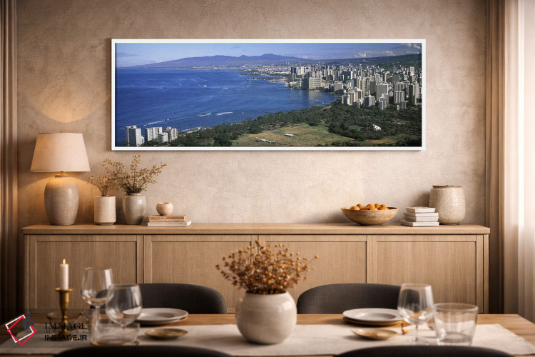 تابلو دکوراتیو Honolulu, Oahu, Honolulu County, Hawaii, USA 2010,نمای… اثر پانورامیک ایمجز - D2W