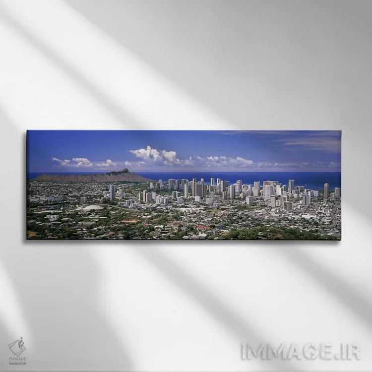 تابلو دکوراتیو Honolulu, Oahu, Honolulu County, Hawaii, USA 2010 #5,نم… اثر پانورامیک ایمجز - نمای روبهرو روی دیوار
