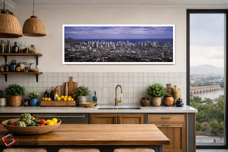 تابلو دکوراتیو Honolulu, Oahu, Honolulu County, Hawaii, USA 2010 #2,نم… اثر پانورامیک ایمجز - D3W