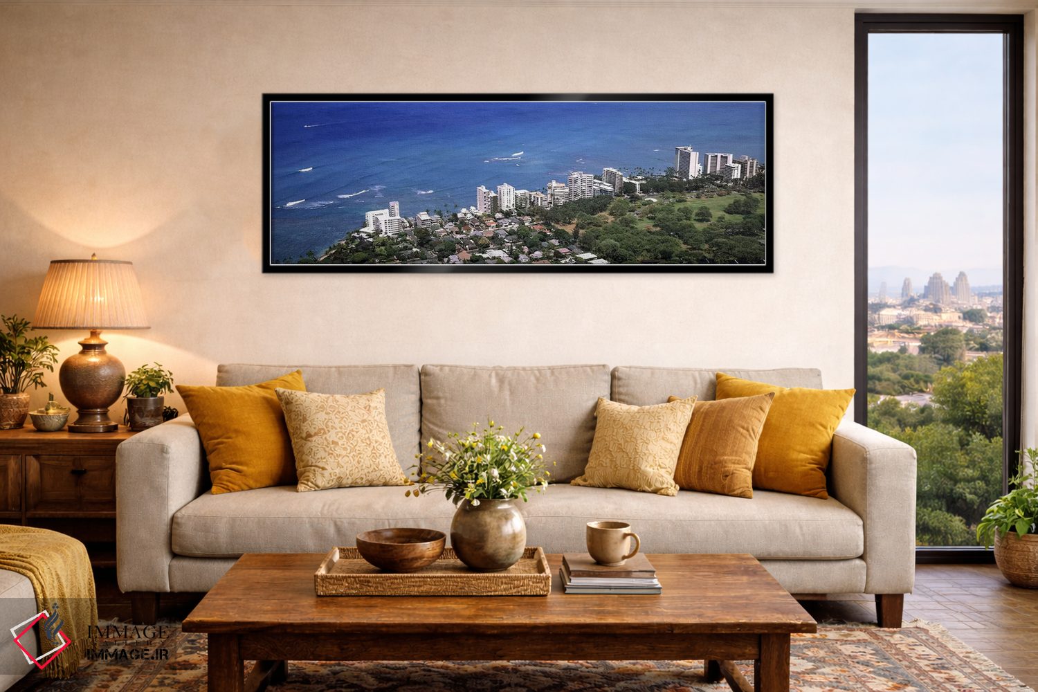 تابلو دکوراتیو Honolulu, Oahu, Honolulu County, Hawaii, USA 2010,نمای… اثر پانورامیک ایمجز - D6B
