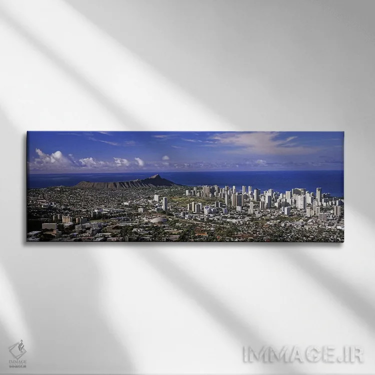 تابلو دکوراتیو Honolulu, Oahu, Honolulu County, Hawaii, USA 2010 #6,نم… اثر پانورامیک ایمجز - نمای روبهرو روی دیوار