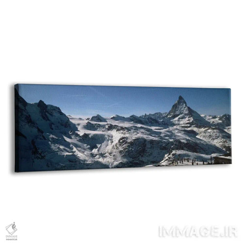 تابلو دکوراتیو Matterhorn, Switzerland,اسکی بازان روی کوه ها در زمستان… اثر پانورامیک ایمجز - نمای پرسپکتیو محصول