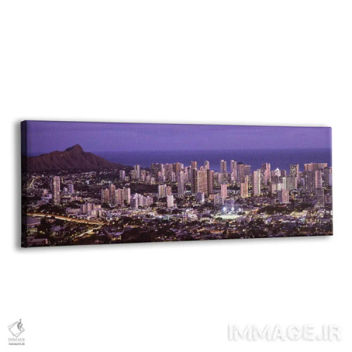 تابلو دکوراتیو Oahu, Honolulu County, Hawaii, USA,نمای بالا از شهر روش… اثر پانورامیک ایمجز - نمای پرسپکتیو محصول