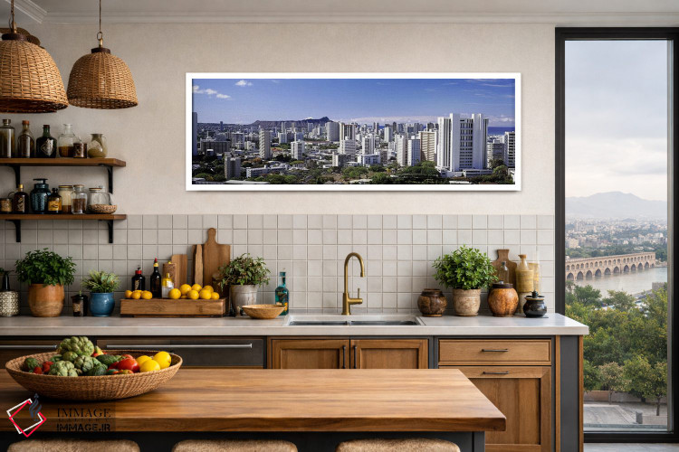 تابلو دکوراتیو Honolulu, Oahu, Honolulu County, Hawaii, USA 2010 #7,نم… اثر پانورامیک ایمجز - D3W