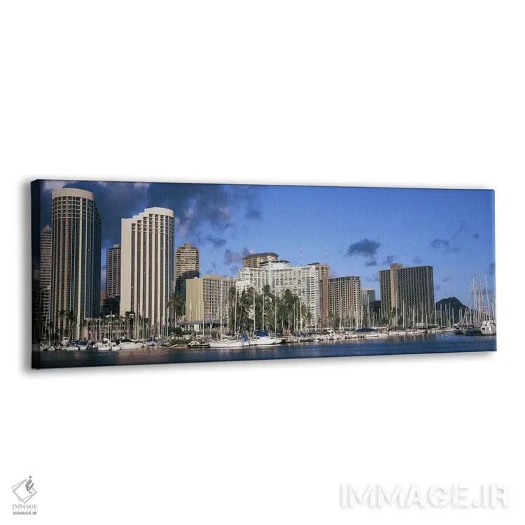 تابلو دکوراتیو Honolulu, Hawaii, USA 2010,قایق های پهلو گرفته در بندر… اثر پانورامیک ایمجز - نمای پرسپکتیو محصول