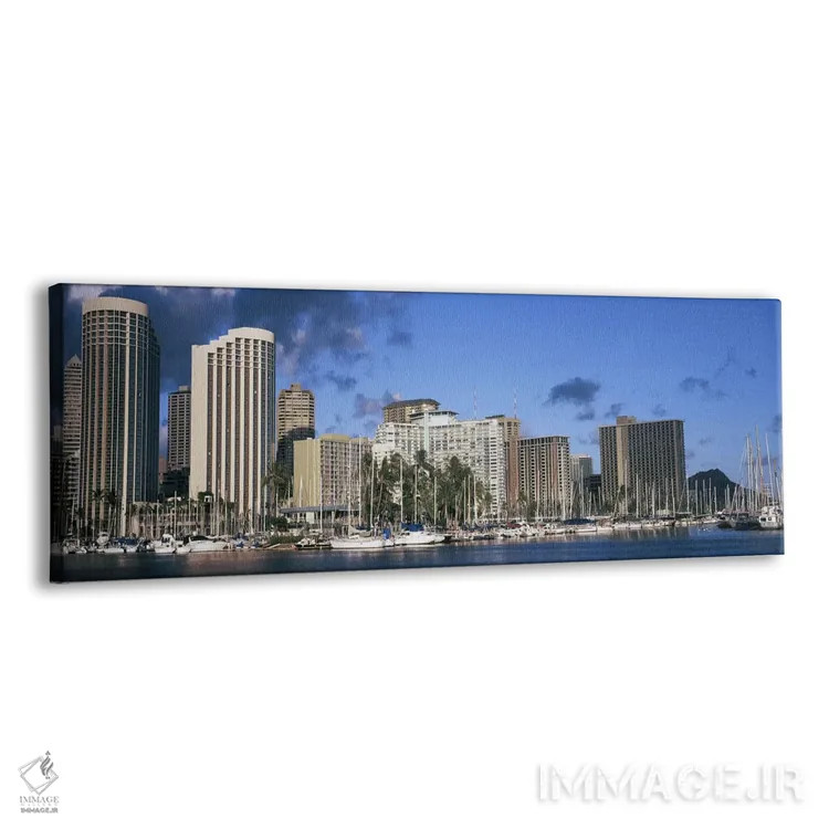 تابلو دکوراتیو Honolulu, Hawaii, USA 2010,قایق های پهلو گرفته در بندر… اثر پانورامیک ایمجز - نمای پرسپکتیو محصول