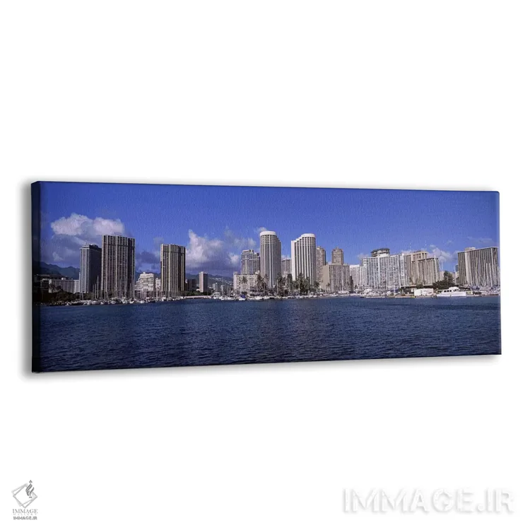 تابلو دکوراتیو Honolulu, Hawaii, USA 2010 #2,آسمان خراش ها در کنار آب… اثر پانورامیک ایمجز - نمای پرسپکتیو محصول
