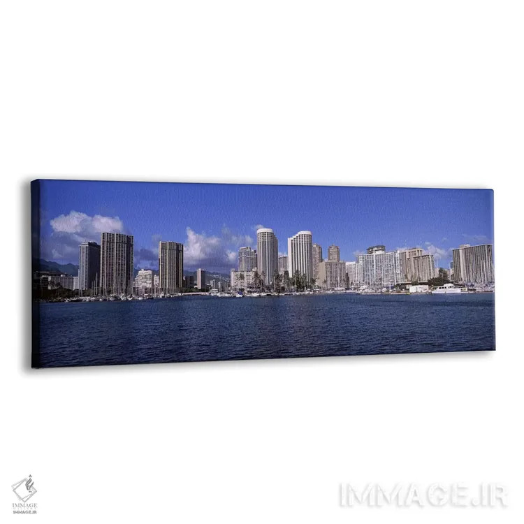 تابلو دکوراتیو Honolulu, Hawaii, USA 2010 #2,آسمان خراش ها در کنار آب… اثر پانورامیک ایمجز - نمای پرسپکتیو محصول