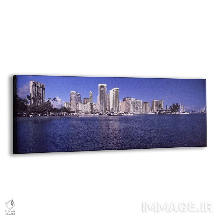 تابلو دکوراتیو Honolulu, Hawaii, USA,آسمان خراش ها در کنار آب، هونولول… اثر پانورامیک ایمجز - نمای پرسپکتیو محصول
