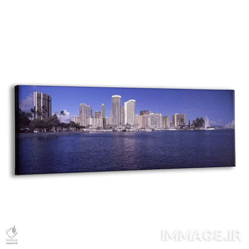 تابلو دکوراتیو Honolulu, Hawaii, USA,آسمان خراش ها در کنار آب، هونولول… اثر پانورامیک ایمجز - نمای پرسپکتیو محصول