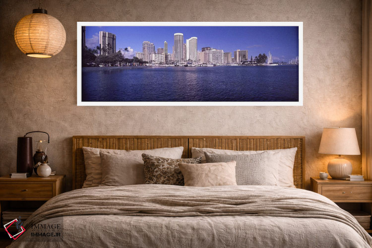 تابلو دکوراتیو Honolulu, Hawaii, USA,آسمان خراش ها در کنار آب، هونولول… اثر پانورامیک ایمجز - D4W