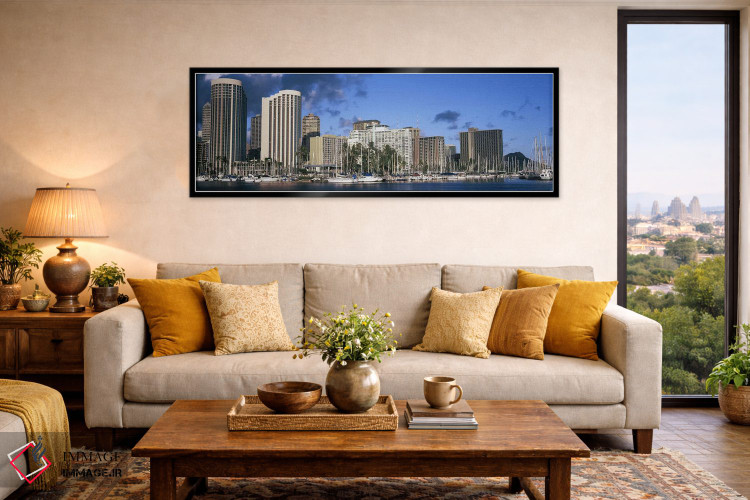 تابلو دکوراتیو Honolulu, Hawaii, USA 2010,قایق های پهلو گرفته در بندر… اثر پانورامیک ایمجز - D6B