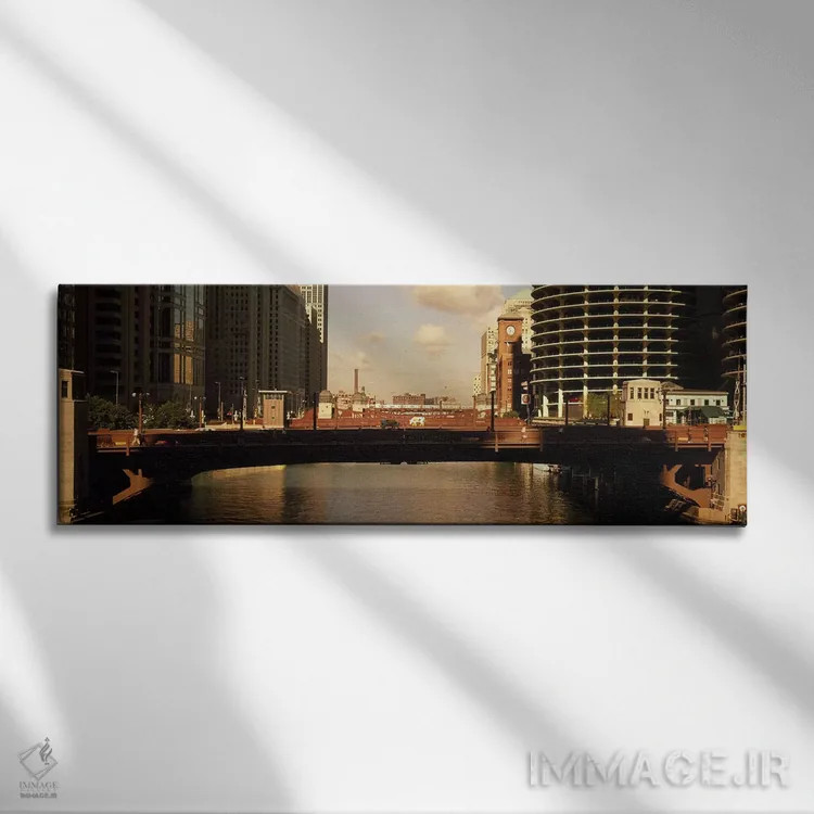 تابلو دکوراتیو Marina Towers, Chicago River, Chicago, Cook County, Ill… اثر پانورامیک ایمجز - نمای روبهرو روی دیوار