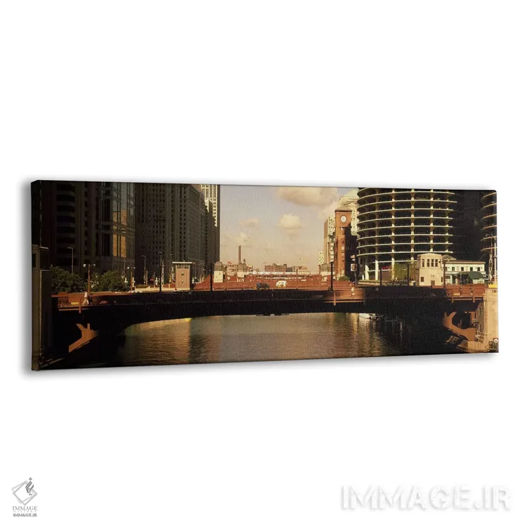 تابلو دکوراتیو Marina Towers, Chicago River, Chicago, Cook County, Ill… اثر پانورامیک ایمجز - نمای پرسپکتیو محصول