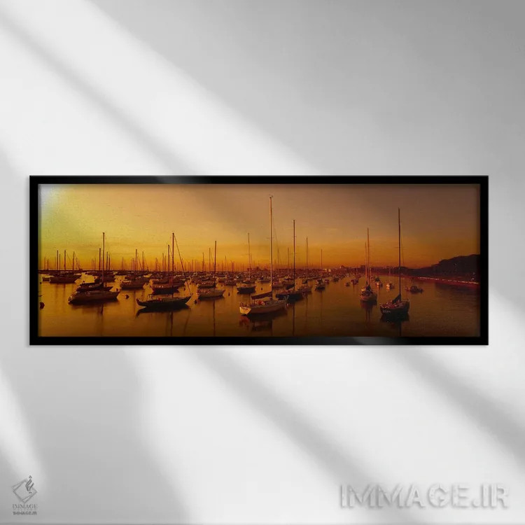 تابلو دکوراتیو Chicago River, Chicago, Cook County, Illinois, USA,قایق… اثر پانورامیک ایمجز - نمای قابدار مشکی