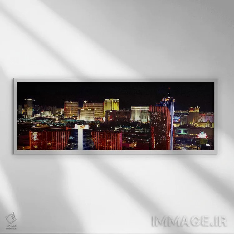 تابلو دکوراتیو Las Vegas, Clark County, Nevada, USA 2011,نمای بالا از… اثر پانورامیک ایمجز - نمای قابدار سفید