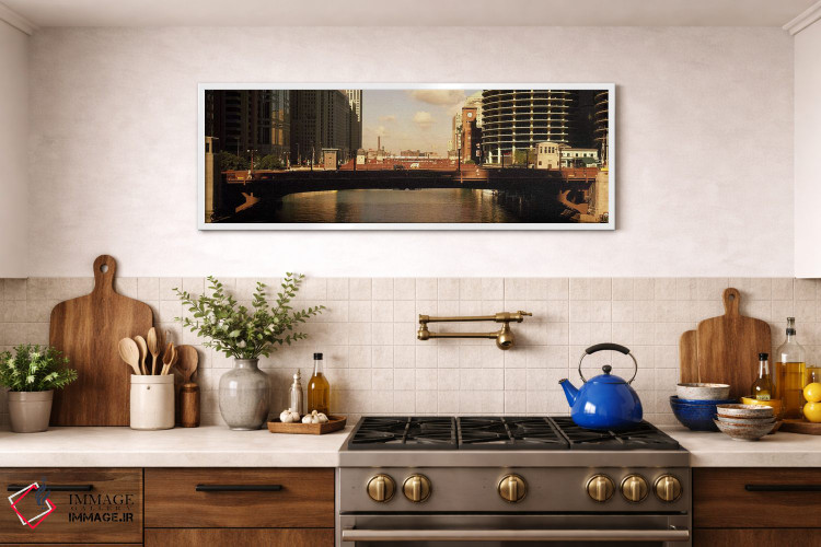 تابلو دکوراتیو Marina Towers, Chicago River, Chicago, Cook County, Ill… اثر پانورامیک ایمجز - D1W