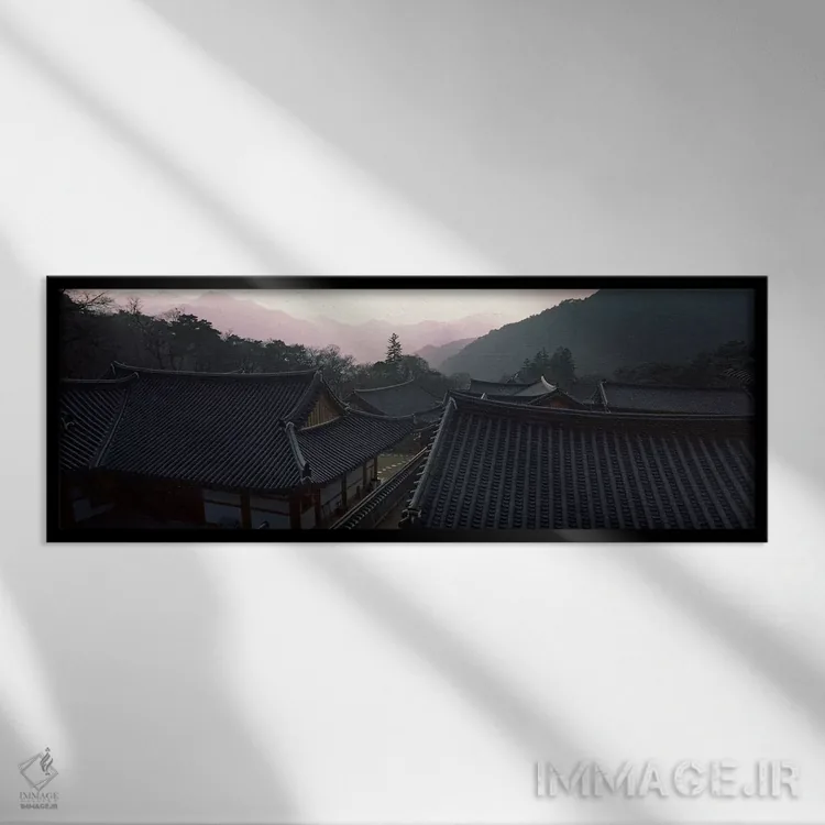 تابلو دکوراتیو Kayasan Mountains, Haeinsa Temple, Gyeongsang Province… اثر پانورامیک ایمجز - نمای قابدار مشکی