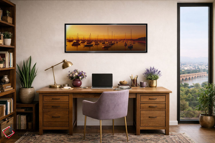 تابلو دکوراتیو Chicago River, Chicago, Cook County, Illinois, USA,قایق… اثر پانورامیک ایمجز - D1B