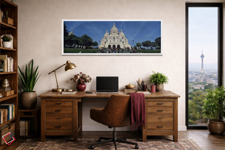 تابلو دکوراتیو Basilique Du Sacre Coeur, Montmartre, Paris, Ile-de-Fra… اثر پانورامیک ایمجز - D1W