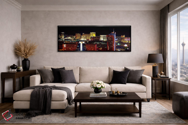 تابلو دکوراتیو Las Vegas, Clark County, Nevada, USA 2011,نمای بالا از… اثر پانورامیک ایمجز - D6B
