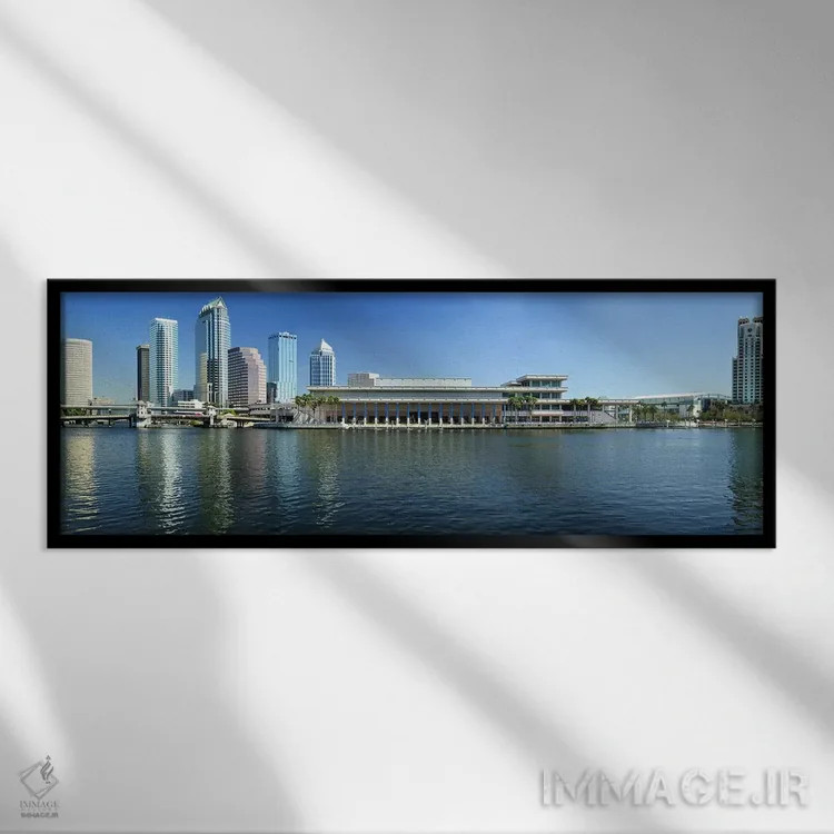 تابلو دکوراتیو Tampa, Hillsborough County, Florida, USA,ساختمان ها در… اثر پانورامیک ایمجز - نمای قابدار مشکی