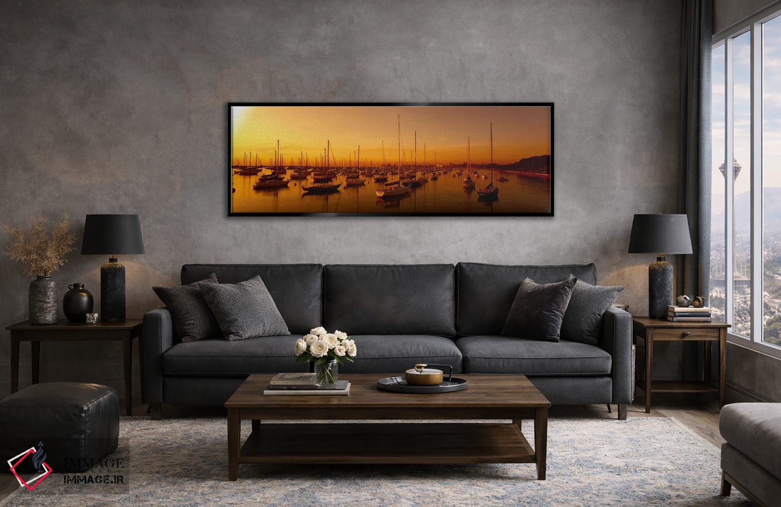 تابلو دکوراتیو Chicago River, Chicago, Cook County, Illinois, USA,قایق… اثر پانورامیک ایمجز - D6B