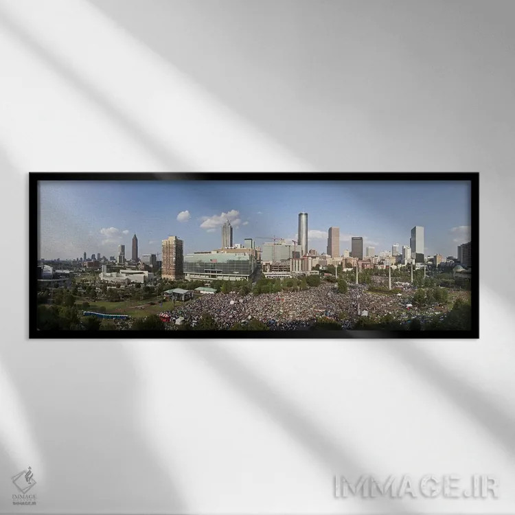 تابلو دکوراتیو Centennial Olympic Park, Atlanta, Georgia, USA,جشن چهار… اثر پانورامیک ایمجز - نمای قابدار مشکی
