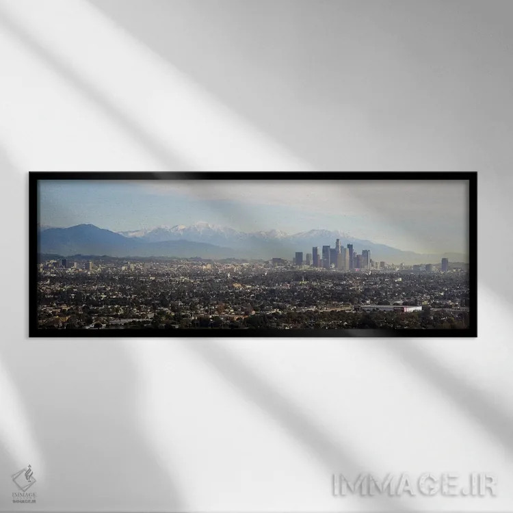 تابلو دکوراتیو Los Angeles, California, USA #2,نمای بالا از یک شهر، لس… اثر پانورامیک ایمجز - نمای قابدار مشکی