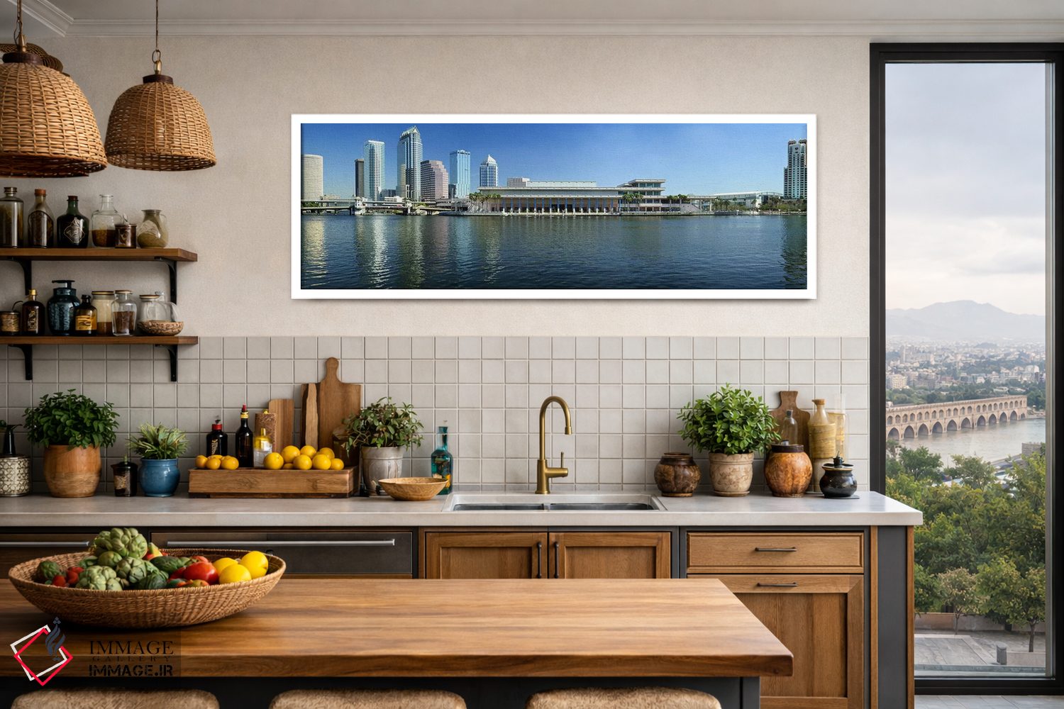تابلو دکوراتیو Tampa, Hillsborough County, Florida, USA,ساختمان ها در… اثر پانورامیک ایمجز - D3W