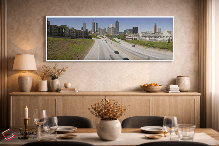 تابلو دکوراتیو Atlanta, Georgia, USA,وسایل نقلیه در حال حرکت در جاده م… اثر پانورامیک ایمجز - D1W