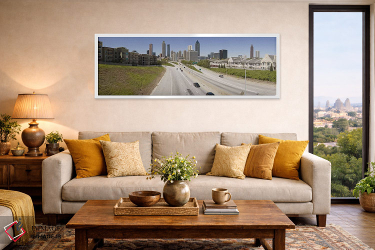 تابلو دکوراتیو Atlanta, Georgia, USA,وسایل نقلیه در حال حرکت در جاده م… اثر پانورامیک ایمجز - D4W