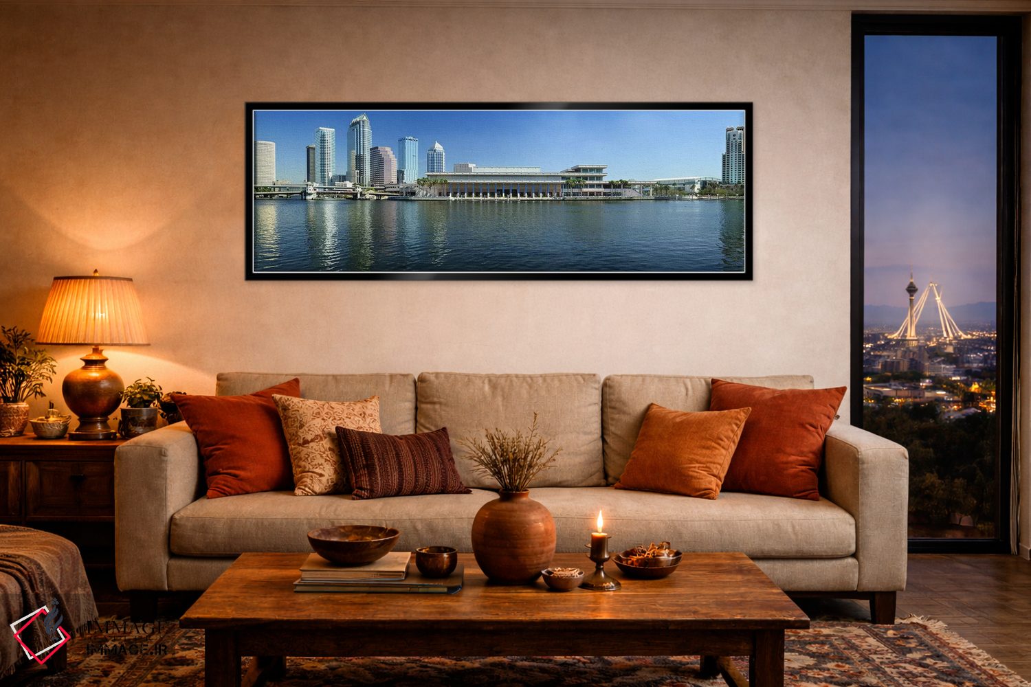 تابلو دکوراتیو Tampa, Hillsborough County, Florida, USA,ساختمان ها در… اثر پانورامیک ایمجز - D5B