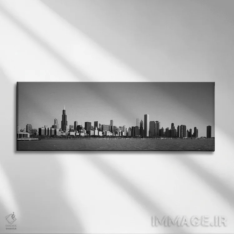 تابلو دکوراتیو Willis Tower, Chicago, Cook County, Illinois, USA,آسمان… اثر پانورامیک ایمجز - نمای روبهرو روی دیوار