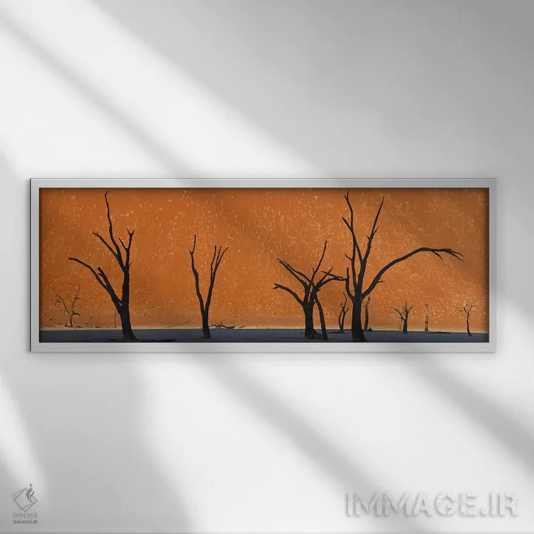 تابلو دکوراتیو Dead Vlei, Namib-Naukluft National Park, Namibia,درختان… اثر پانورامیک ایمجز - نمای قابدار سفید