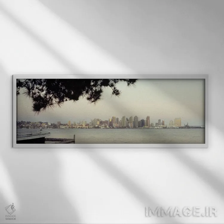 تابلو دکوراتیو San Diego, California, USA #5,ساختمان ها در کنار آب، سن… اثر پانورامیک ایمجز - نمای قابدار سفید