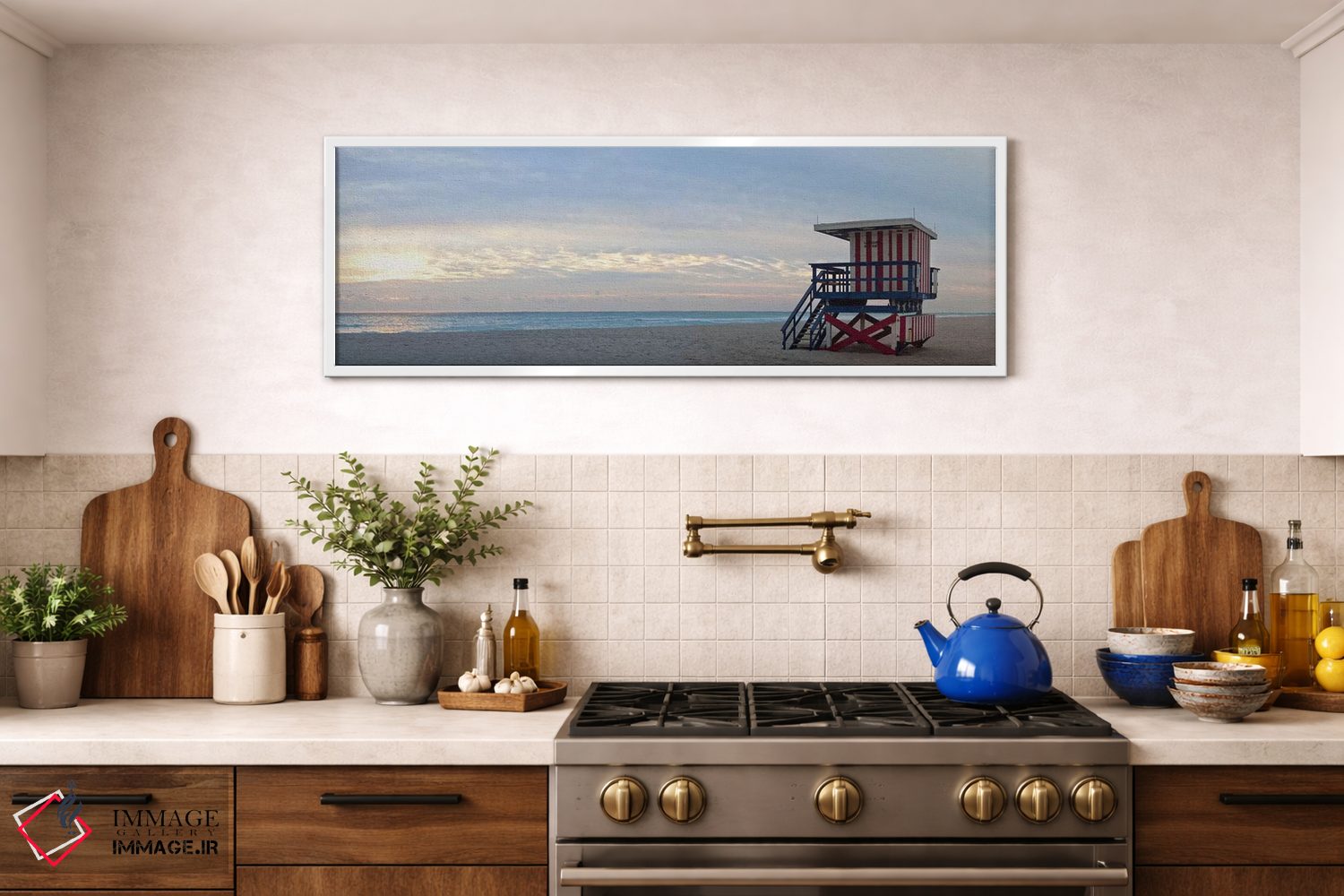 تابلو دکوراتیو Miami, Miami-Dade County, Florida, USA,نجات غریق در ساح… اثر پانورامیک ایمجز - D1W