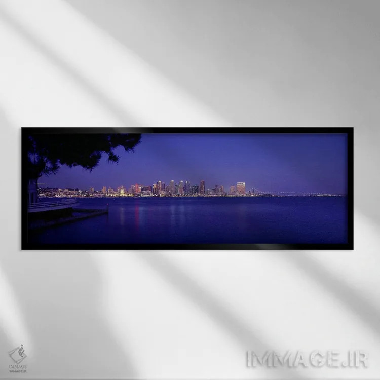 تابلو دکوراتیو San Diego, California, USA #6,ساختمان ها در کنار آب، سن… اثر پانورامیک ایمجز - نمای قابدار مشکی