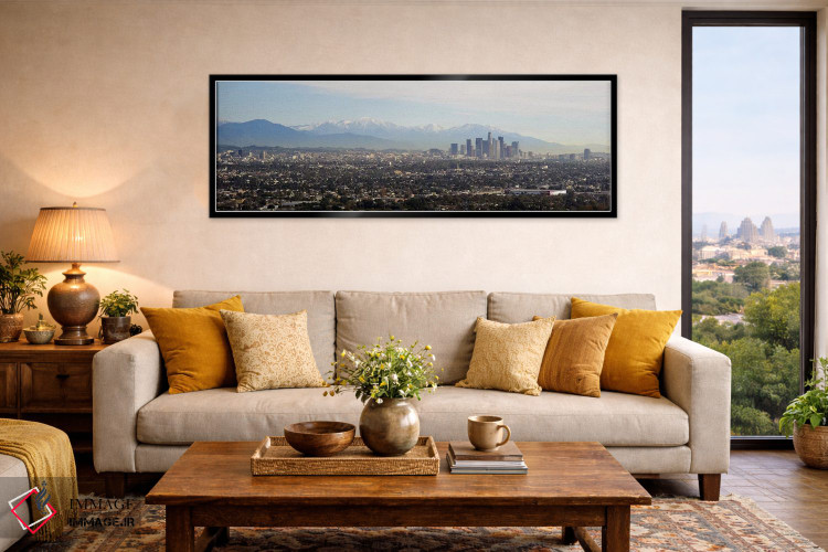 تابلو دکوراتیو Los Angeles, California, USA #2,نمای بالا از یک شهر، لس… اثر پانورامیک ایمجز - D6B