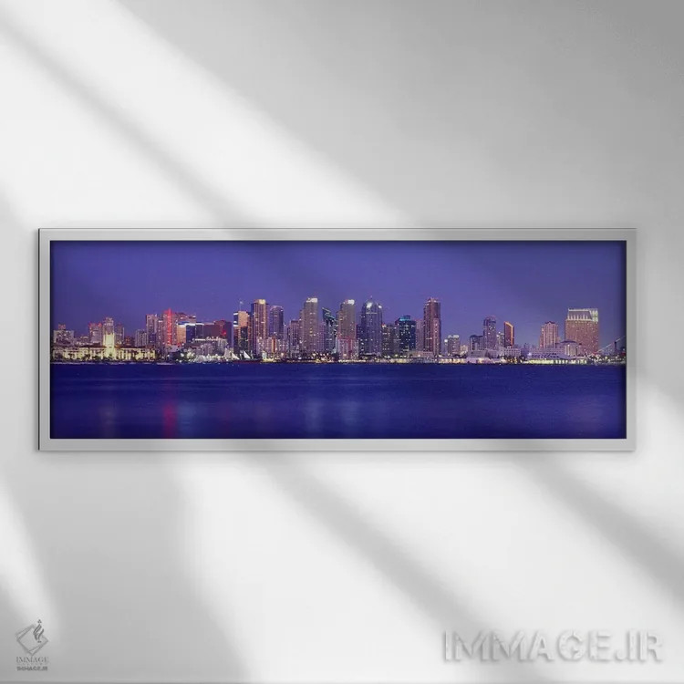 تابلو دکوراتیو San Diego, California, USA #7,ساختمان ها در کنار آب، سن… اثر پانورامیک ایمجز - نمای قابدار سفید